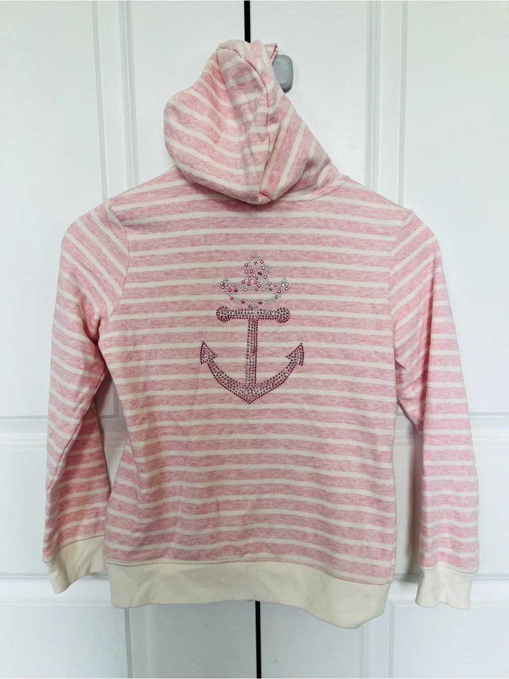 Disney Cruise Line Girls' Pink Striped Hooded Jacket